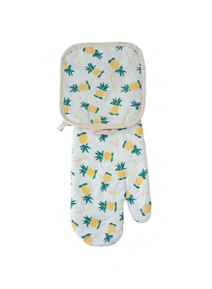 جوانتي وماسك فرن حراري كتان  قطعتين- - Image 1